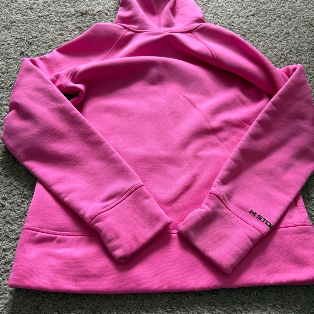 Under Armour Neon Pink Hoodie with Black Logo - Picture 4 of 5
